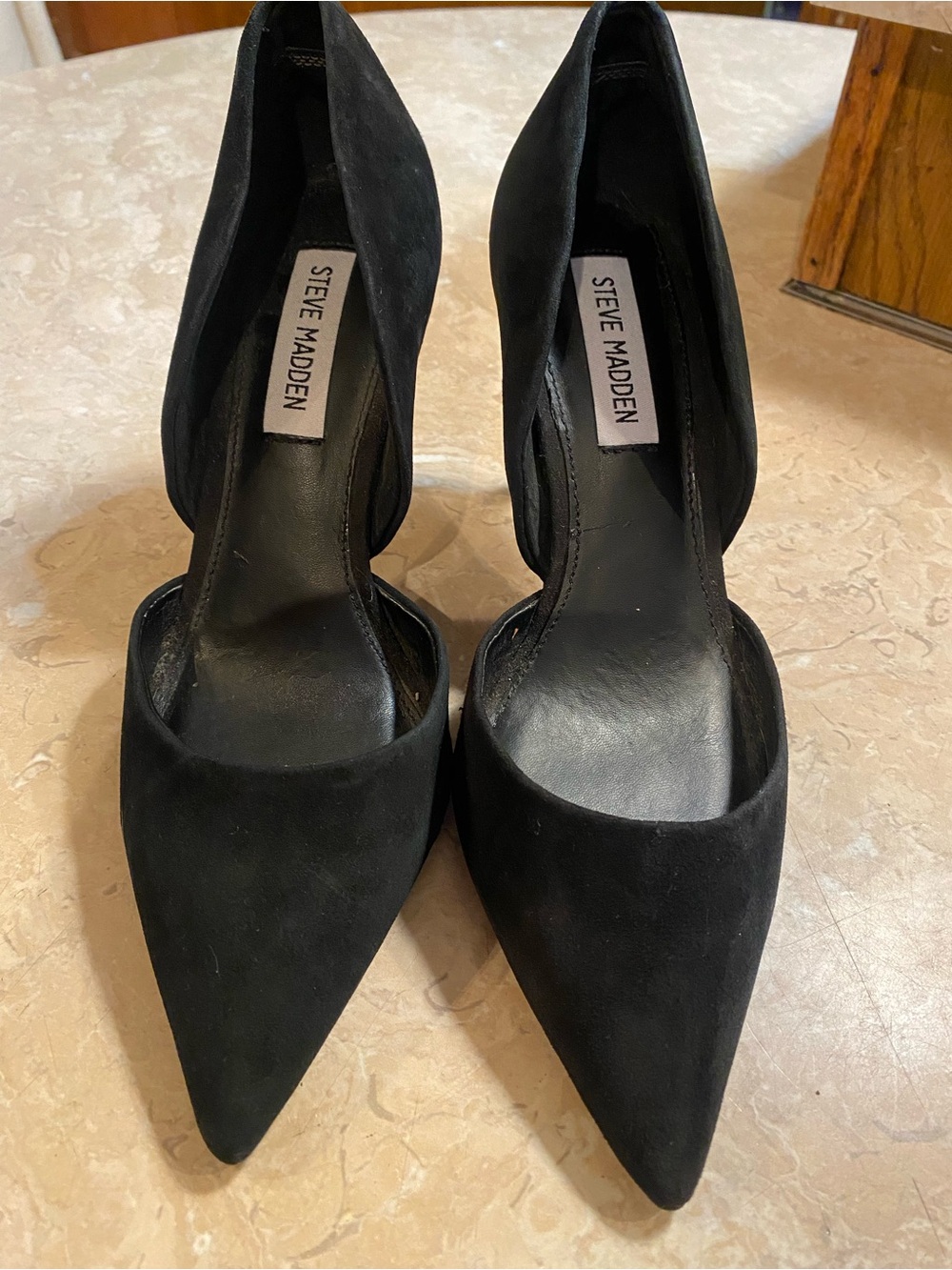 Steve Madden Black Pointed Toe D'Orsay Pumps